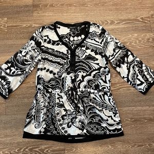 etcetera long sleeve blouse floral pattern